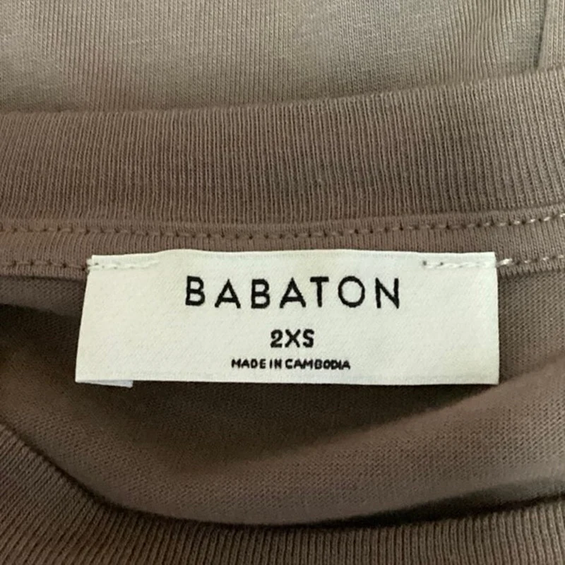 Aritzia Babaton Brown Sleeveless Round Neck Oversized Shoulder Pads T-shirt 2XS - Image 3