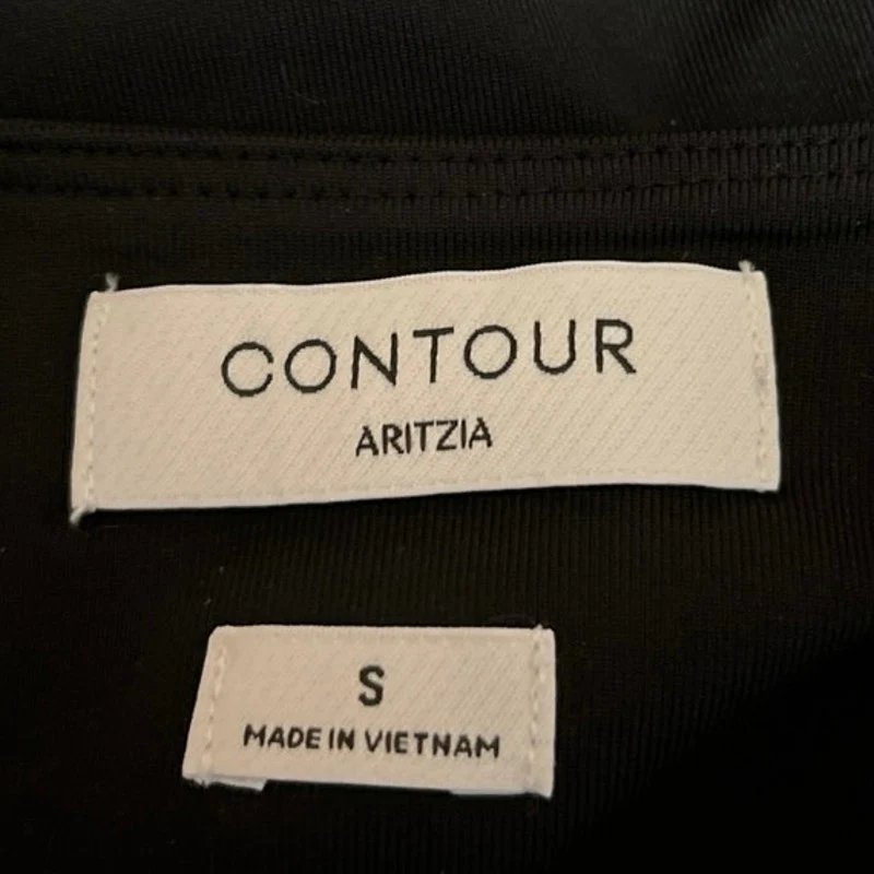 Aritzia Babaton Contour Black Long Sleeve Crew Neck Crop Shirt Sweater Top Sz S - Image 3