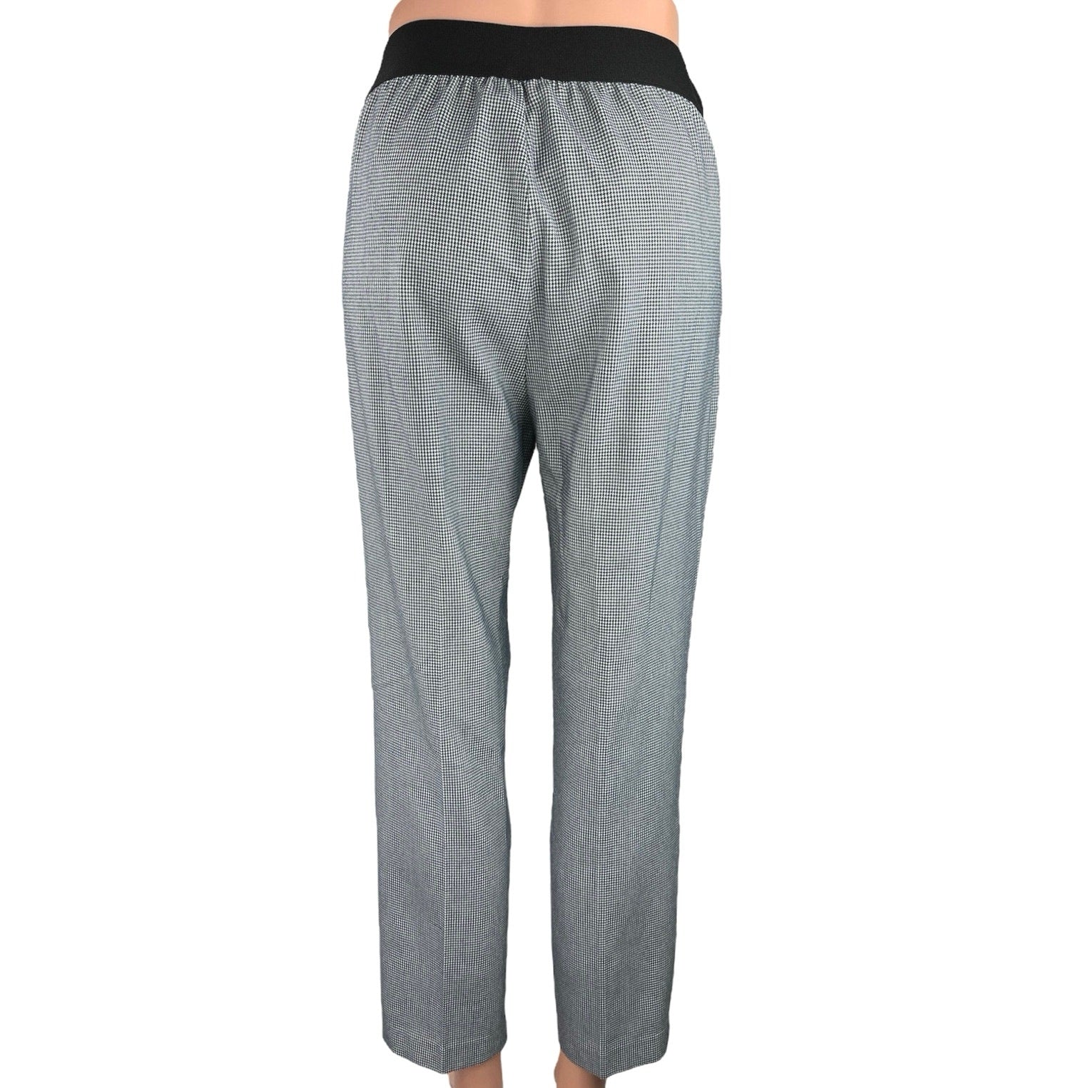 Aritzia Babaton Gray High Rise Houndstooth Stretch Ankle Tapered Trouser Pant 10 - Image 3