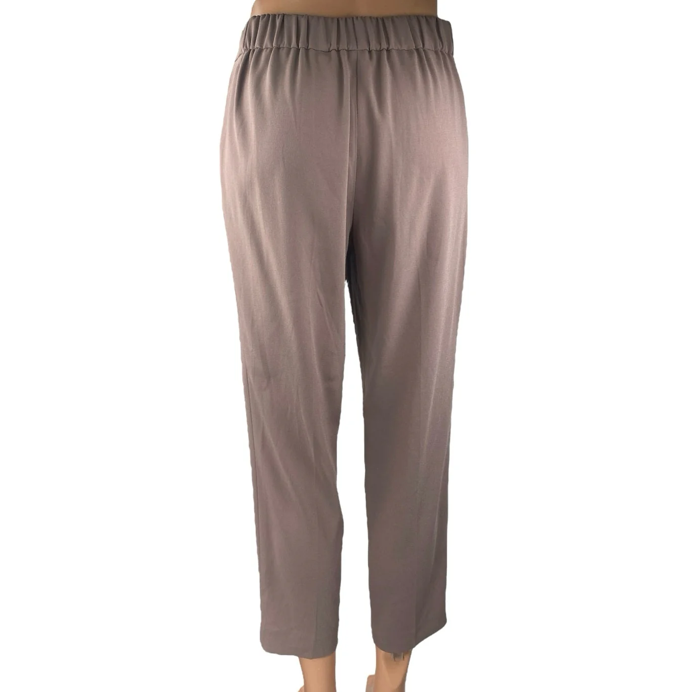 Aritzia Babaton Purple High Rise Pleated Tapered Cropped Trousers Pants Size 4 - Image 3