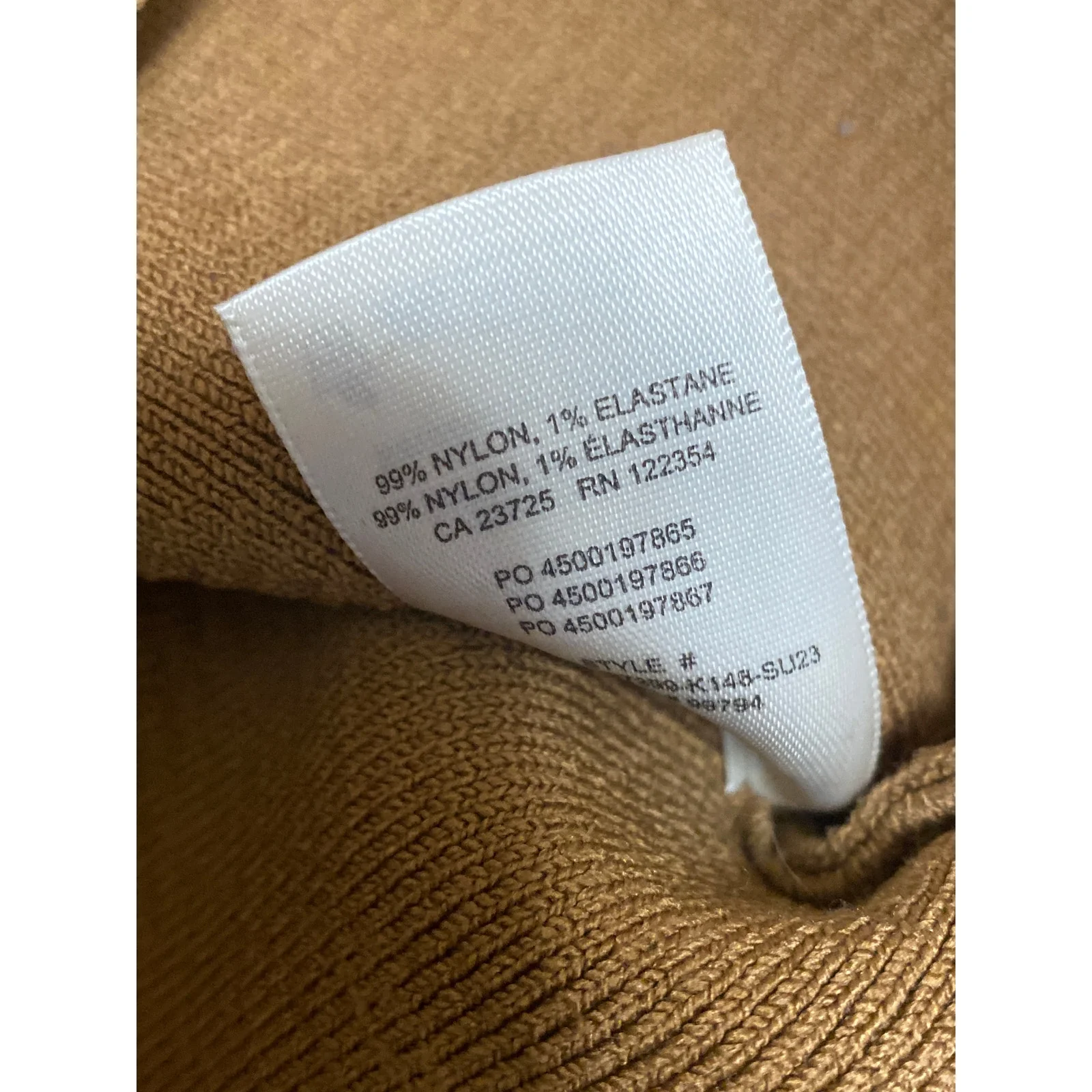Aritzia Babaton Tan Sculpt One Shoulder Ribbed Knit Sleeveless Blouse Top Size S - Image 6