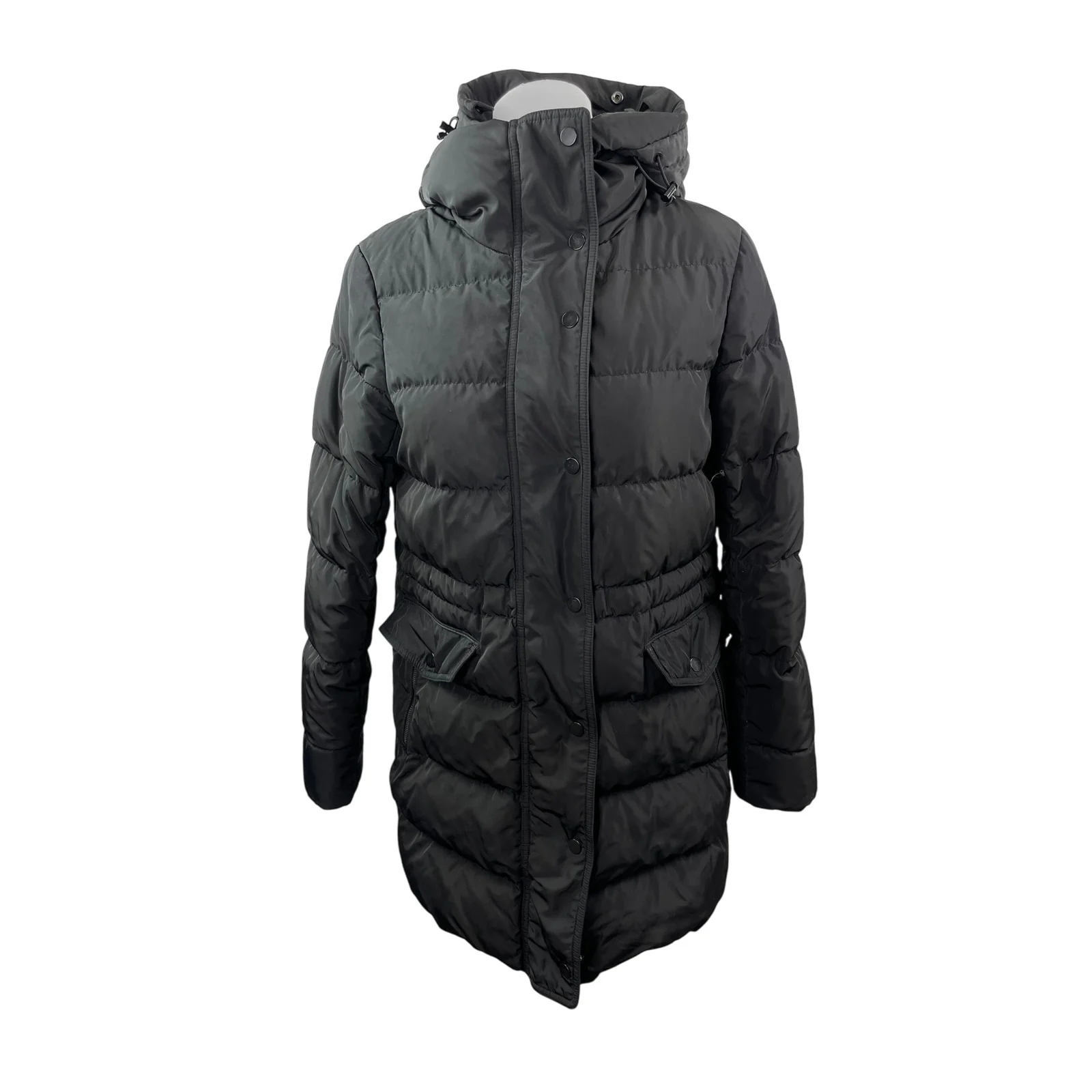 Aritzia Babaton Women's Black Down Hoodie Long Sleeve Puffer Coat Jacket Size S