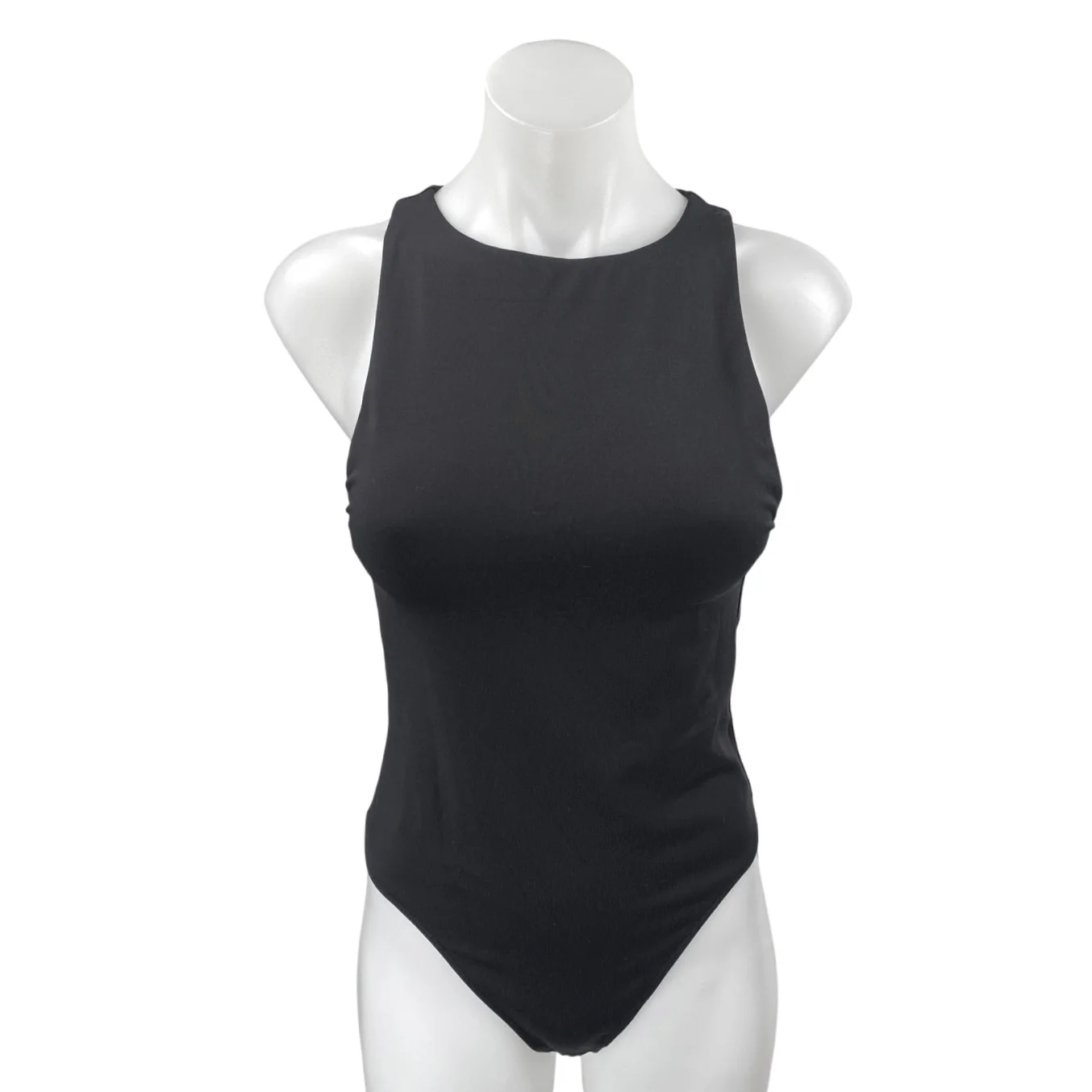 Aritzia Babaton Women's Black Sleeveless Racerback Thong Bodysuit Tank Top Sz M