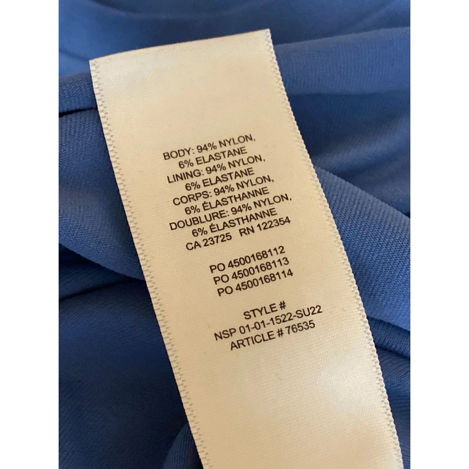 Aritzia Babaton Women's Blue High Neck Sleeveless Cami Tank Crop Top Size M - Image 6