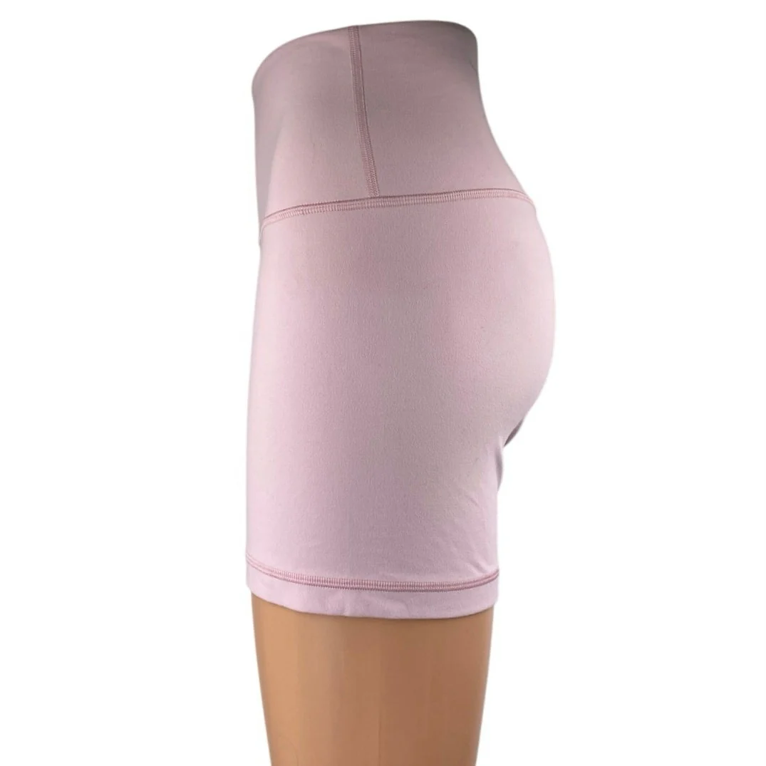 Aritzia Golden Pink High Waisted Yoga Workout Running Athletic Biker Shorts Sz 8 - Image 2