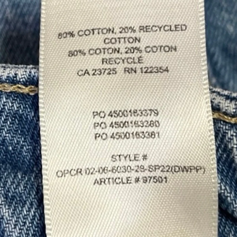 Aritzia Sun-deh Womens Blue Denim High Rise Casual Tapered Leg Jeans Pant Size 2 - Image 5