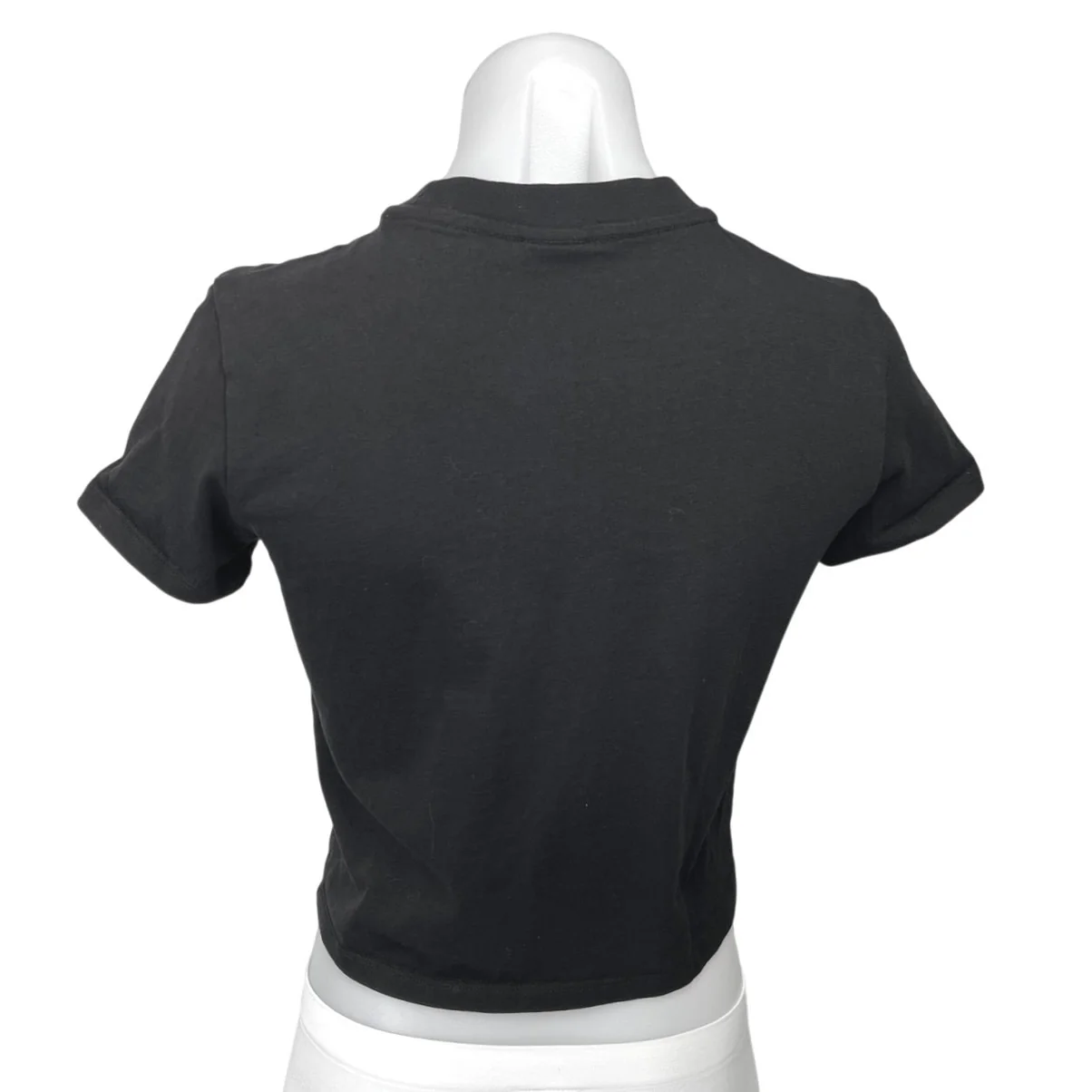 Aritzia Sunday Best Black Knit Short Sleeve Pullover Crop Tee T-Shirt Top Sz XS - Image 2