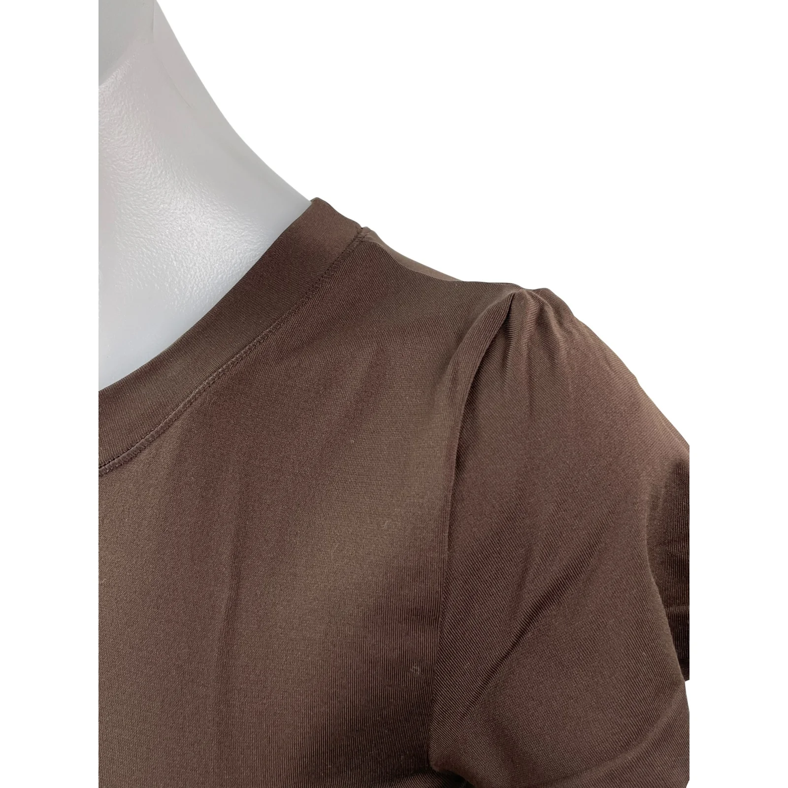 Aritzia Sunday Best Women's Brown Crew Neck Short Sleeve Crop Tee T-shirt Top S - Image 3