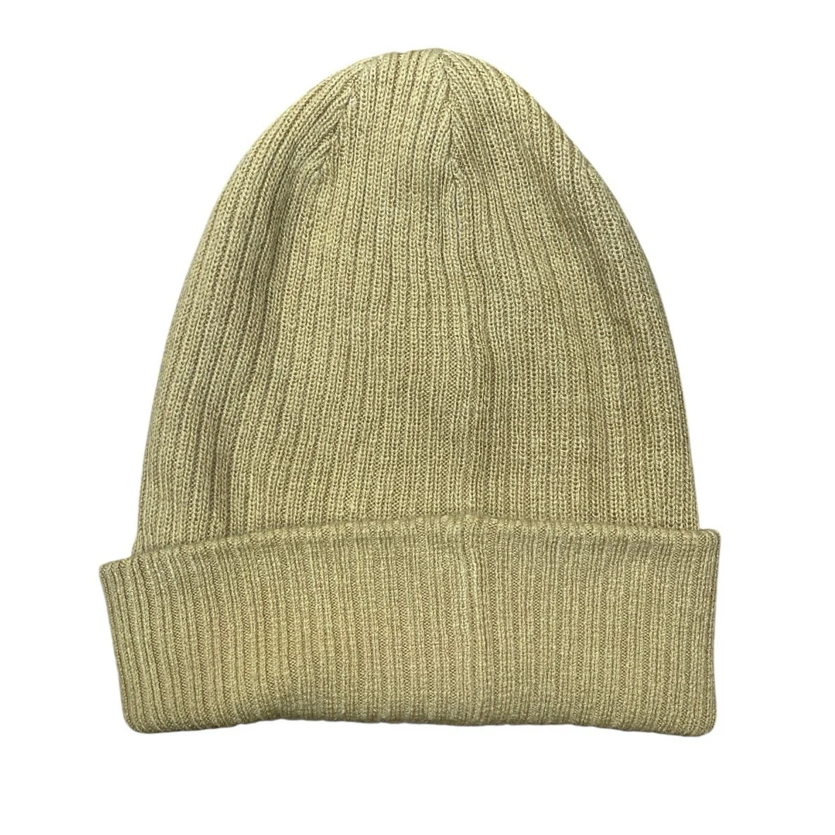 Aritzia Sunday Best Womens Brown Rib Knit Cuffed Fold Up Beanie Cap Hat One Size - Image 2