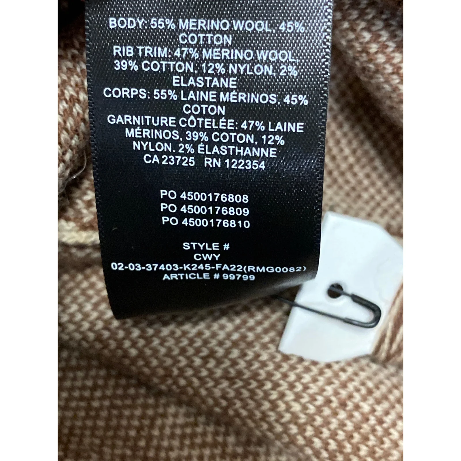 Aritzia Sunday Best Women's Brown Wool Argyle Sleeveless Sweater Vest Top Size S - Image 6