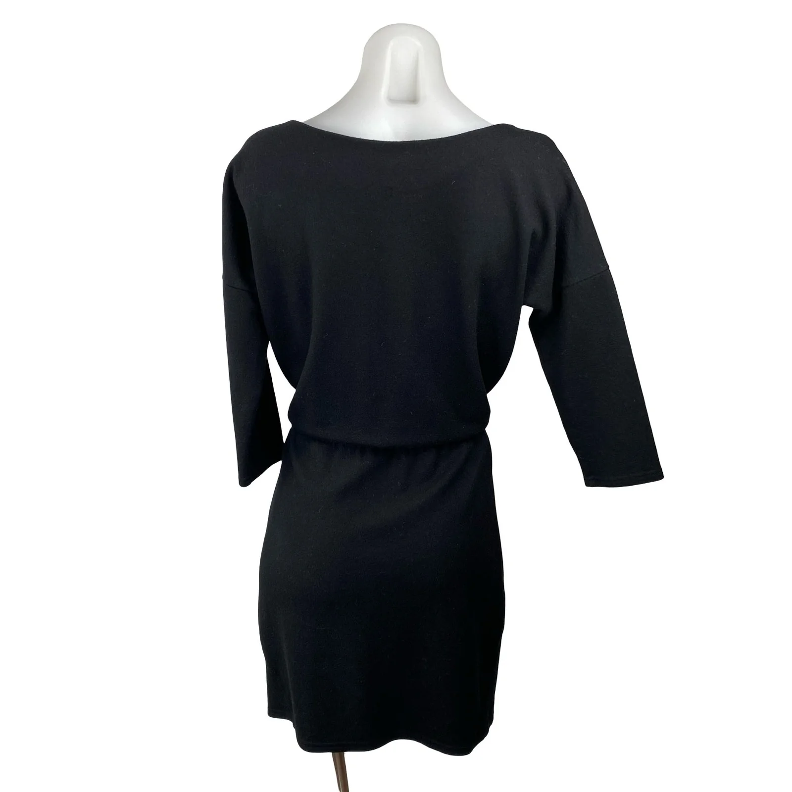 Aritzia The Group Babaton Black 100% Wool Long Sleeve Mini Blouson Dress Size M - Image 4