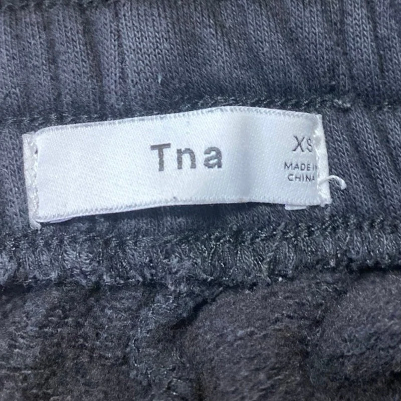 Aritzia Tna Black Striped High Waist Crop Tapered Trousers Jogger Pants Size XS - Image 4