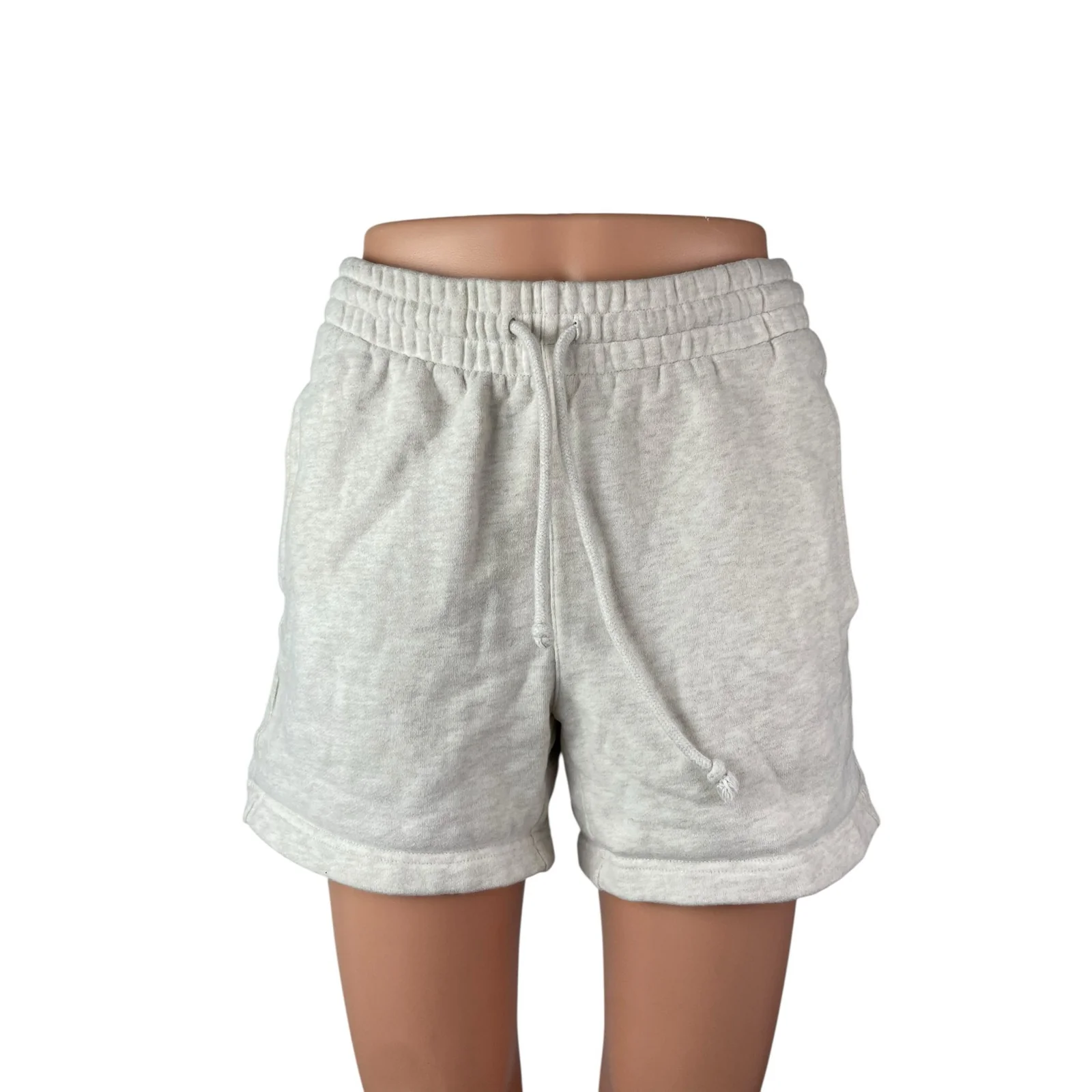 Aritzia TNA Cozy White Wide Leg Yoga Workout Athletic Activewear Sweat Shorts XS