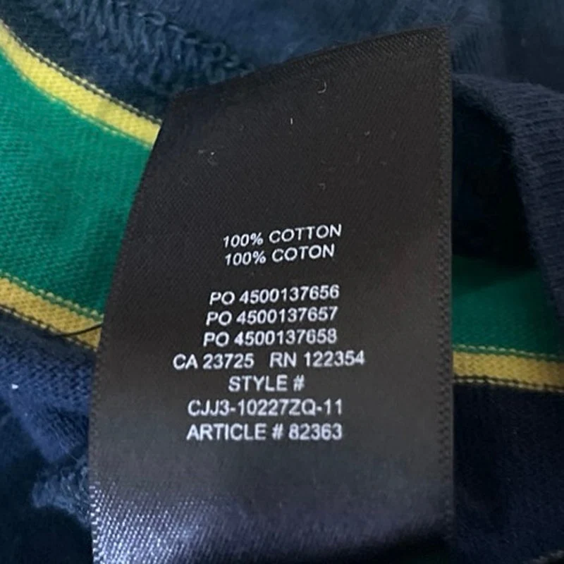 Aritzia Tna Men's Blue Green Striped Cotton Long Sleeve Tee T-Shirt Top Size XS - Image 4