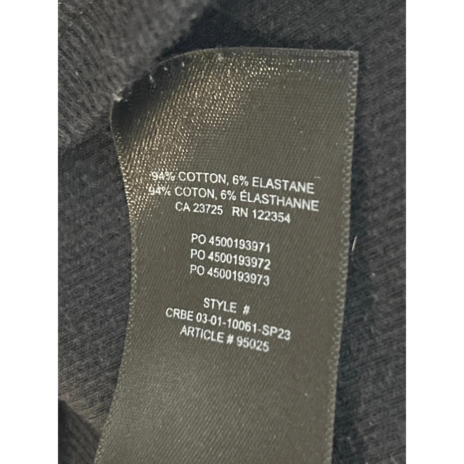 Aritzia Tna Womens Black Rib Knit Crew Neck Short Sleeves Crop Tee T-Shirt Top S - Image 5