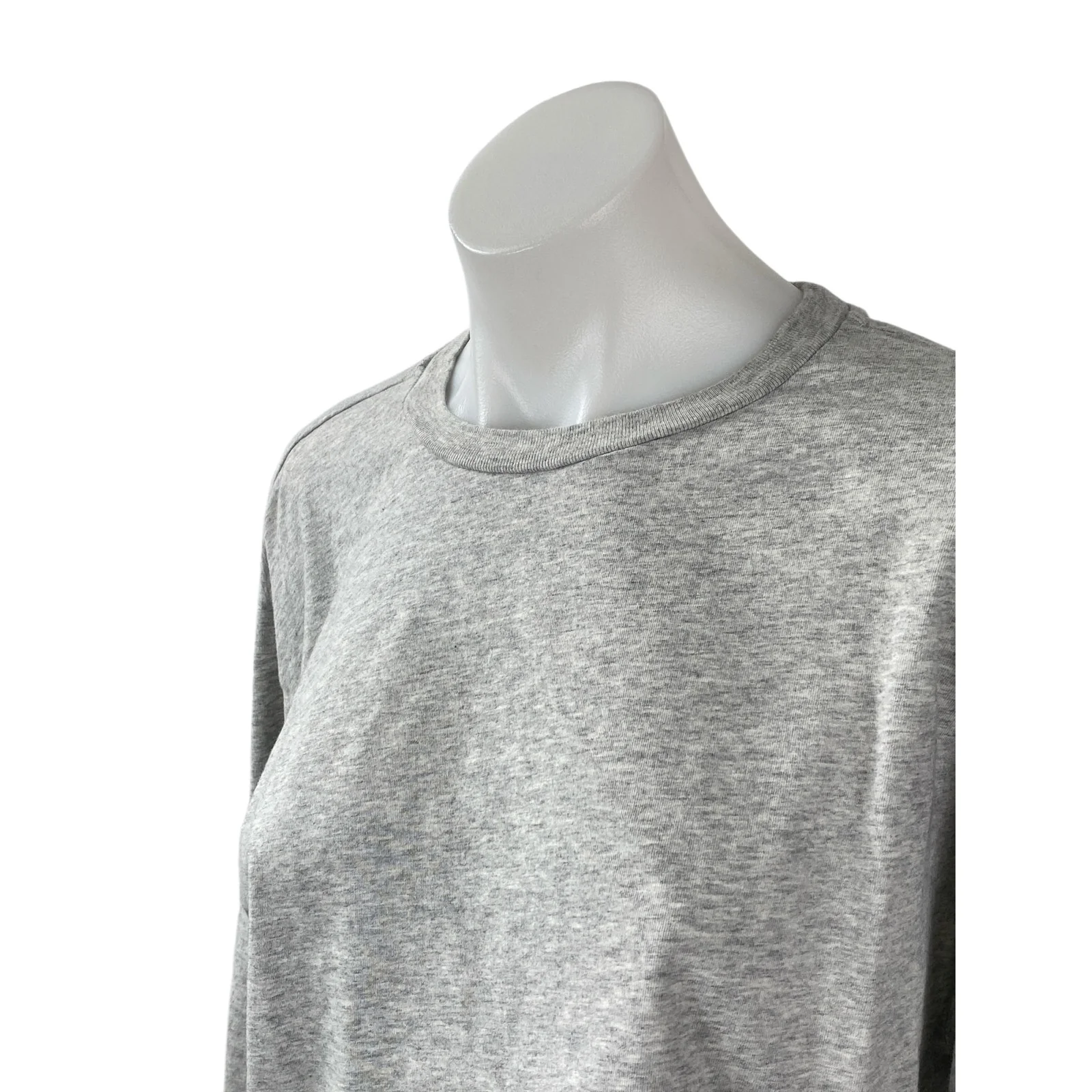Aritzia TNA Women's Gray Long Sleeve Crew Neck Boxy Cropped Sweatshirt Top Sz S - Image 2