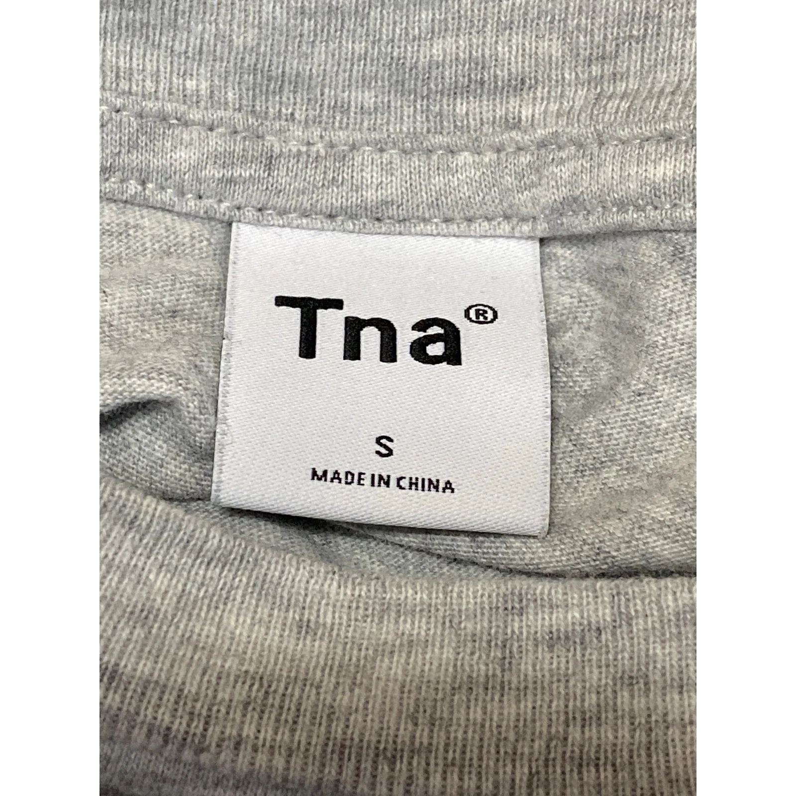 Aritzia TNA Women's Gray Long Sleeve Crew Neck Boxy Cropped Sweatshirt Top Sz S - Image 5