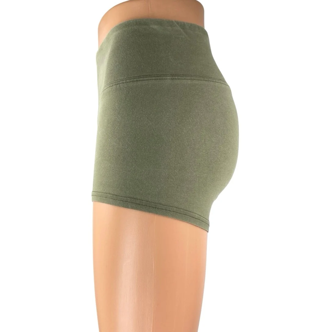 Aritzia TNA Women's Green Low Rise Activewear Fitness Yoga Gym Biker Shorts Sz S - Image 2