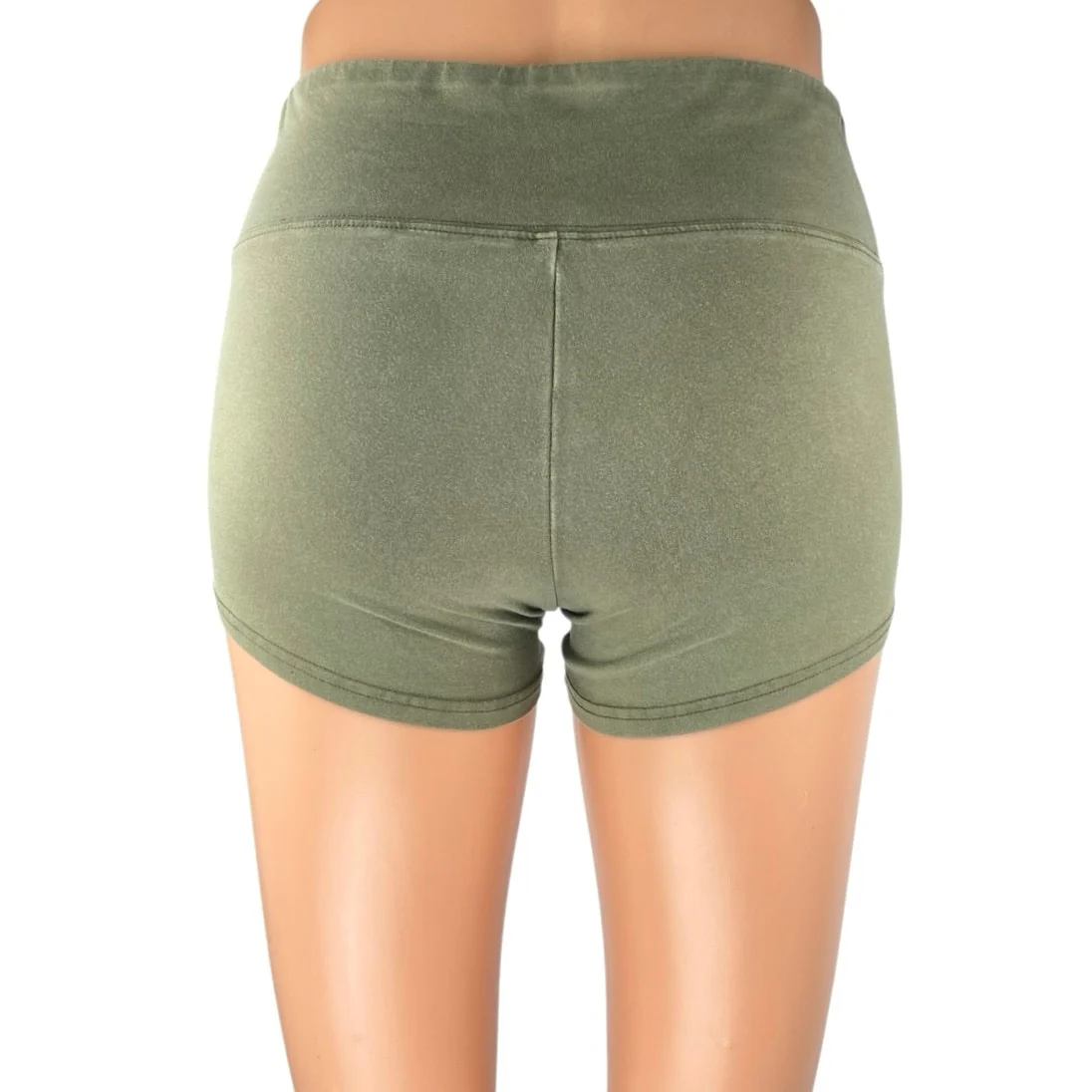 Aritzia TNA Women's Green Low Rise Activewear Fitness Yoga Gym Biker Shorts Sz S - Image 3