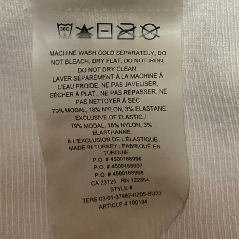 Aritzia TNA Women's White Knit Shorts Sleeve Crew Neck Crop Tee T-Shirt Top Sz M - Image 4