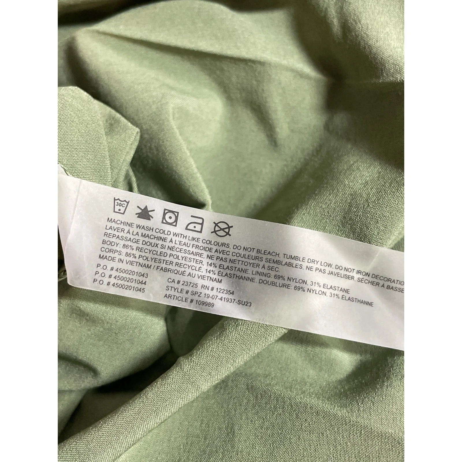 Aritzia TNAction Women's Green High Rise Yoga Athletic Activewear Skort Skirt XS - Image 6