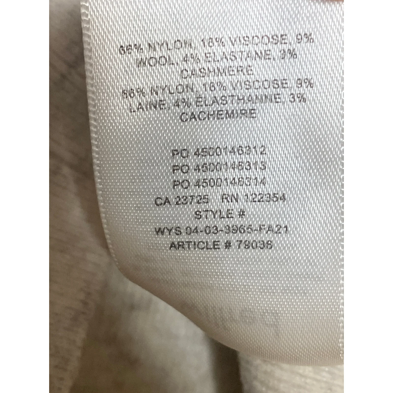 Aritzia Wilfred Beige Wool Cashmere Knit Bustier Corset Cami Tank Crop Top Sz S - Image 6