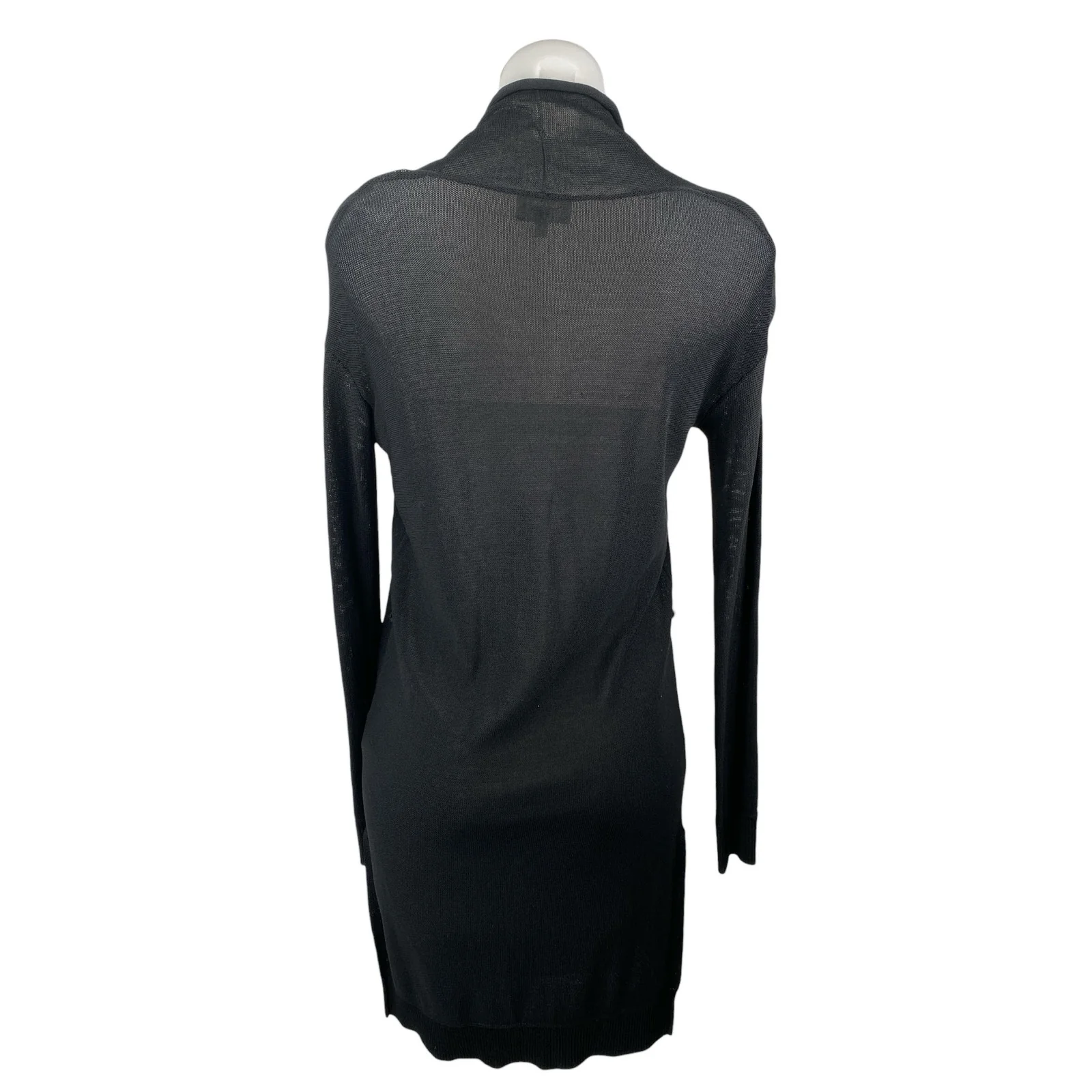 Aritzia Wilfred Black Open Front Long Sleeve Long Cardigan Sweater Top Size XXS - Image 2