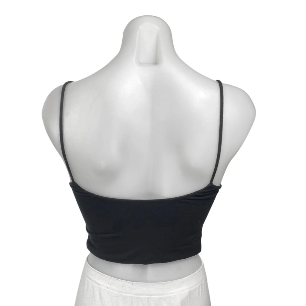 Aritzia Wilfred Black Sleeveless Cami Camisole Twist Front Crop Tank Top Size S - Image 2