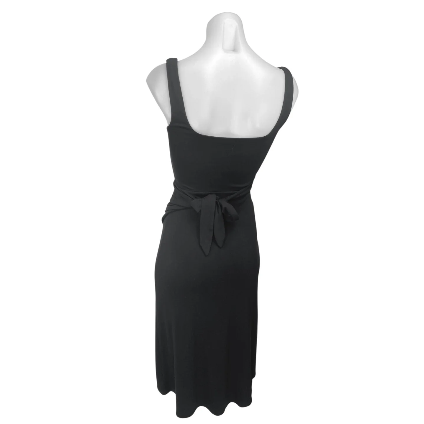 Aritzia Wilfred Black Sleeveless Tank Wrap Tie Tank Midi Sheath Dress Size 2XS - Image 2