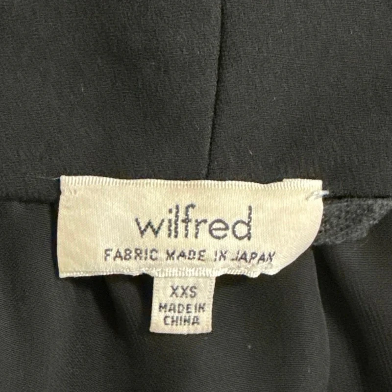 Aritzia Wilfred Black Sleeveless V Neck Faux Wrap Mini Sheath Dress Size XXS - Image 4