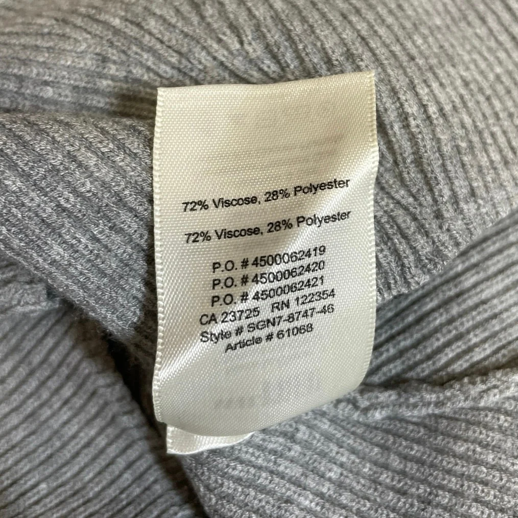 Aritzia Wilfred Free Gray Knit Sculpt Long Sleeve Mini Bodycon Sweater Dress S - Image 6