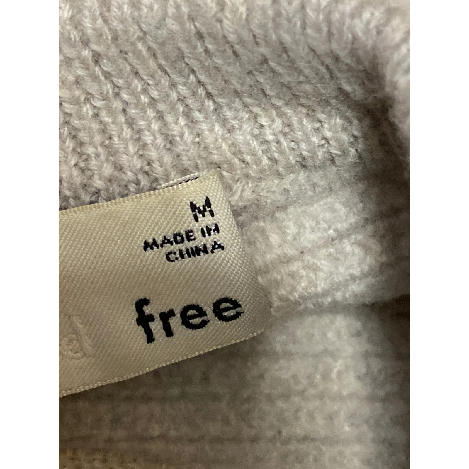Aritzia Wilfred Free Lola 100% Wool Women's Gray Long Sleeve Crop Sweater Top M - Image 5
