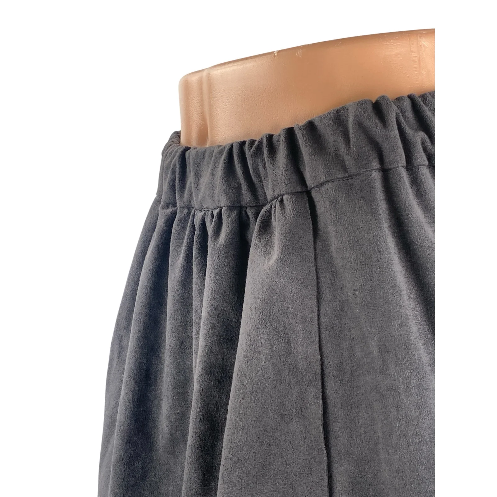 Aritzia Wilfred Free Nescher Women's Gray Faux Suede Wrap Mini A-Line Skirt XS - Image 3