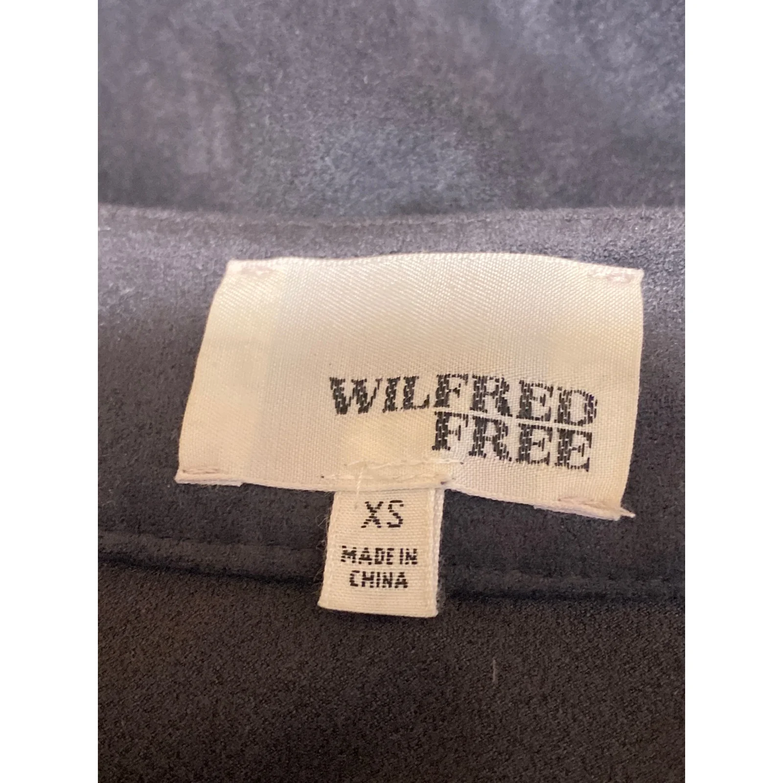 Aritzia Wilfred Free Nescher Women's Gray Faux Suede Wrap Mini A-Line Skirt XS - Image 5