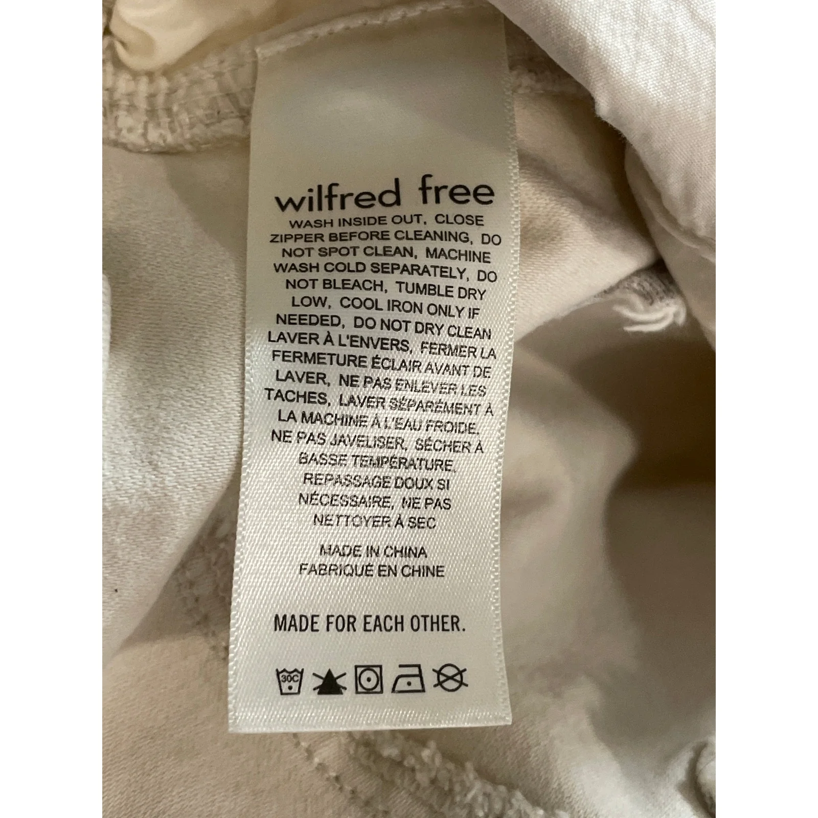 Aritzia Wilfred Free Women's Beige High Rise Wide Leg Baggy Trousers Pants Sz 6 - Image 6