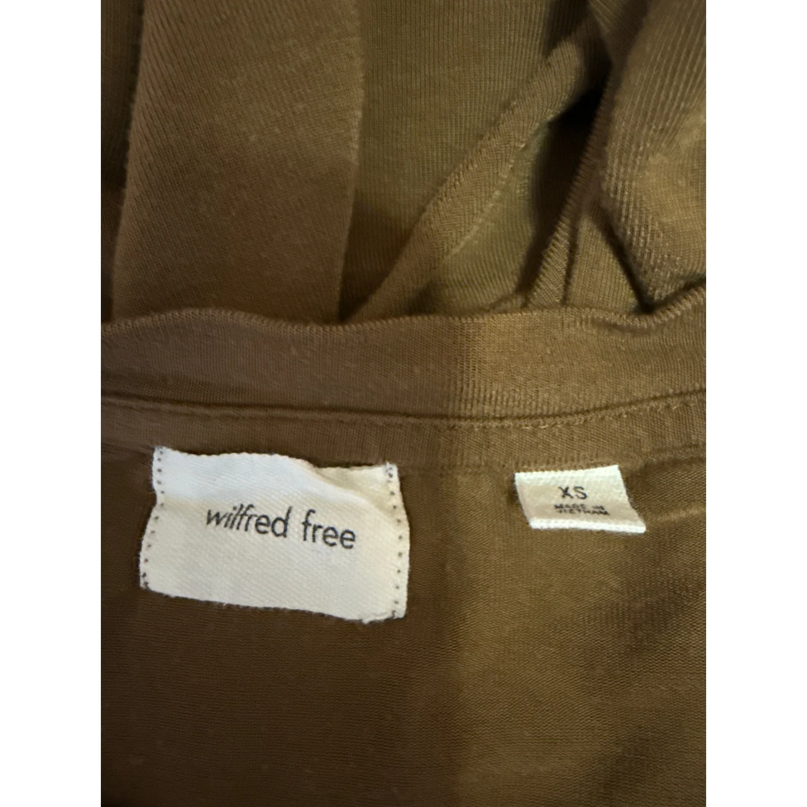Aritzia Wilfred Free Women's Brown Short Sleeve Pocket T Shirt Tee Top Size XS - Image 3