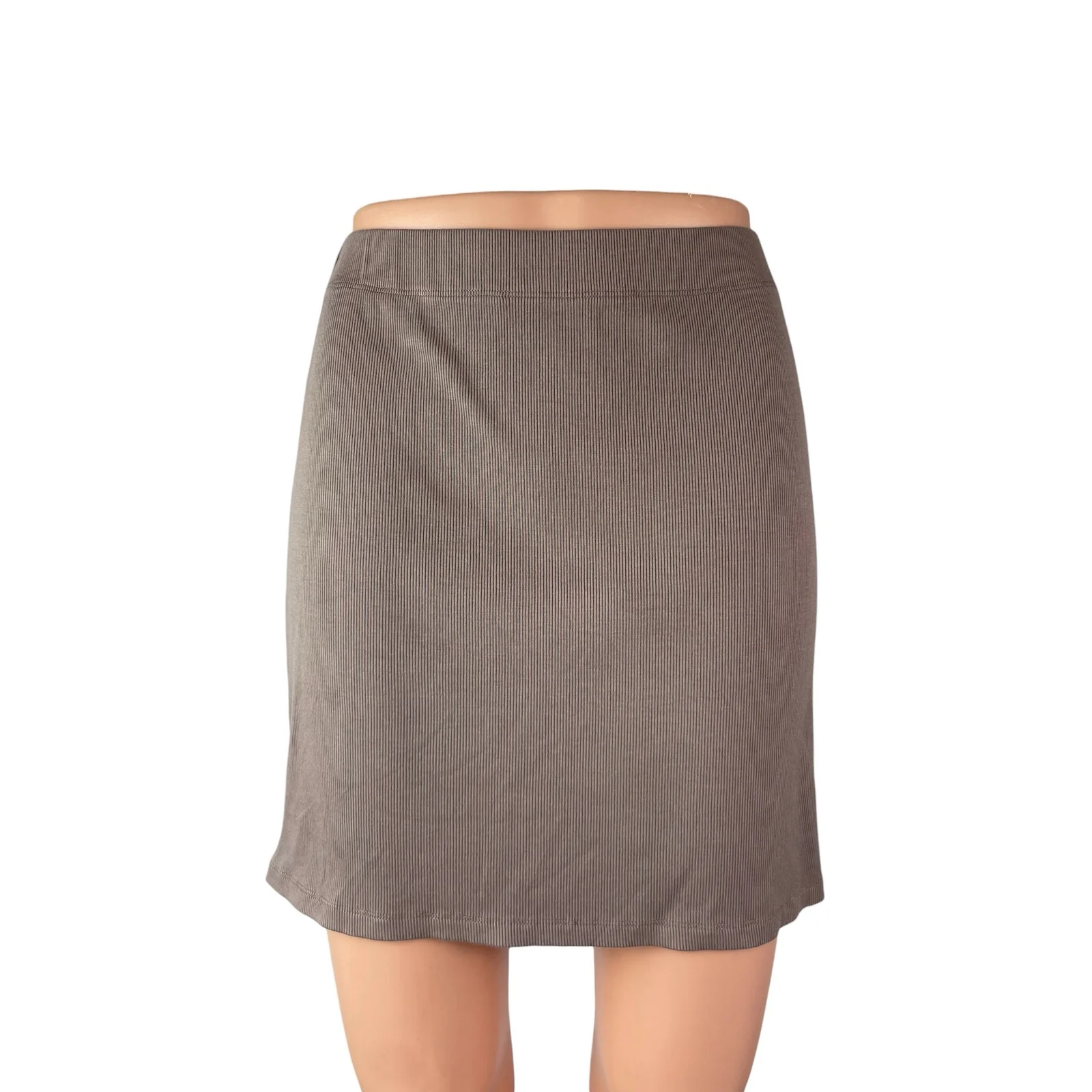 Aritzia Wilfred Free Women's Gray High Rise Office Mini Straight Pencil Skirt S