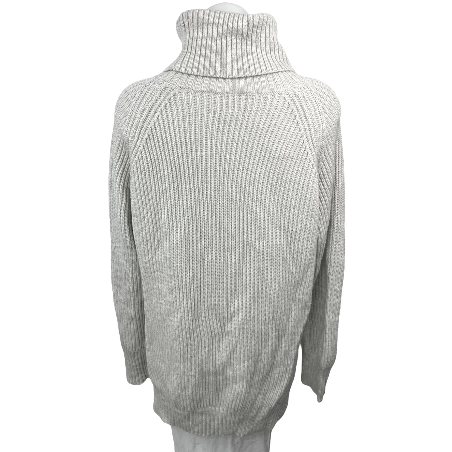 Aritzia Wilfred Free Women's Gray Wool Turtleneck Ribbed Sweater Top Size S - Image 2