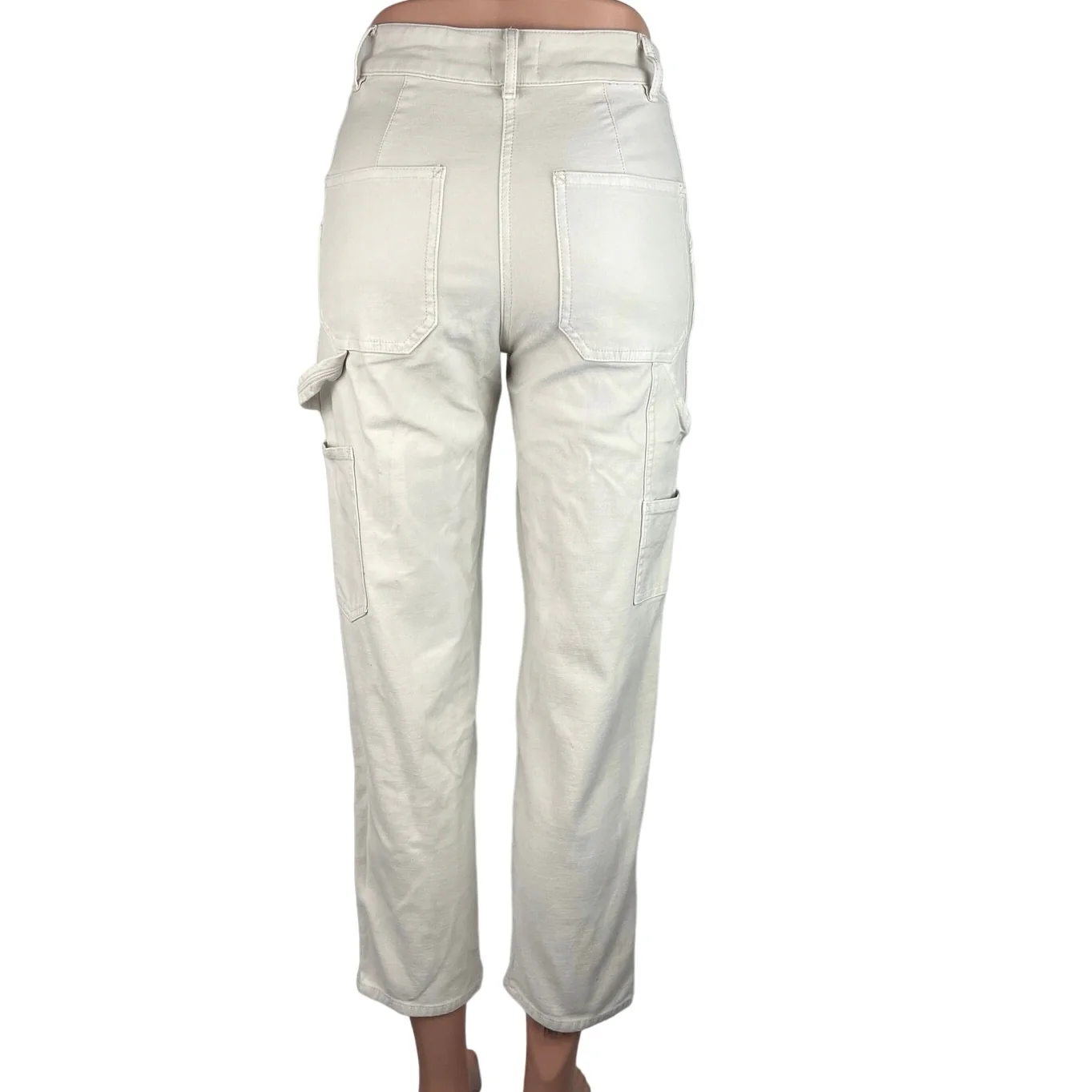 Aritzia Wilfred Free Women's White High Rise Straight Leg Ankle Denim Jeans Sz 0 - Image 3