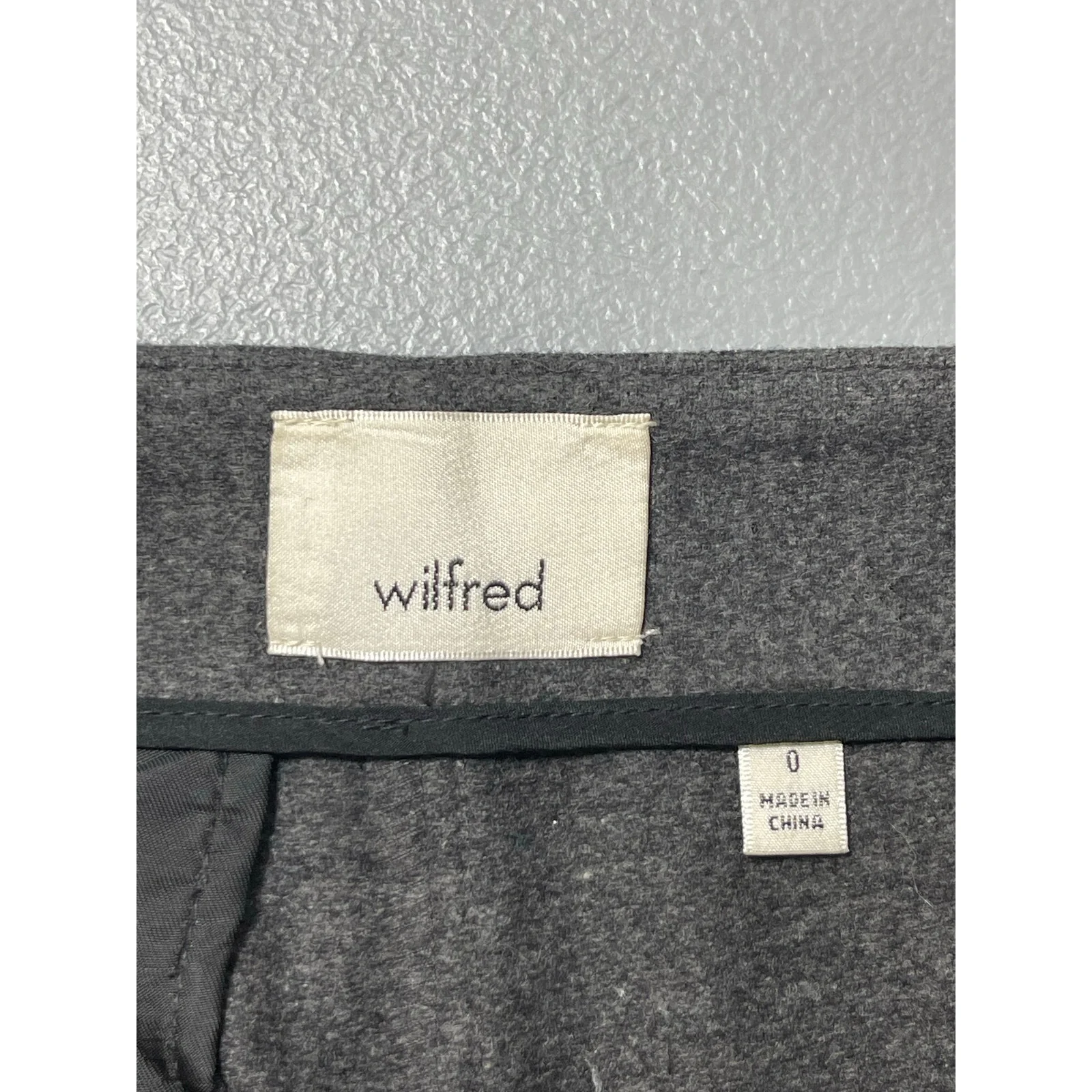 Aritzia Wilfred Gray Wool Cashmere Pleated High Waist Straight Trousers Pants 0 - Image 5