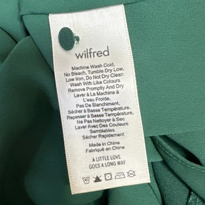 Aritzia Wilfred Green Sleeveless High Neck Ruffle Fit & Flare Mini Dress OS - Image 3