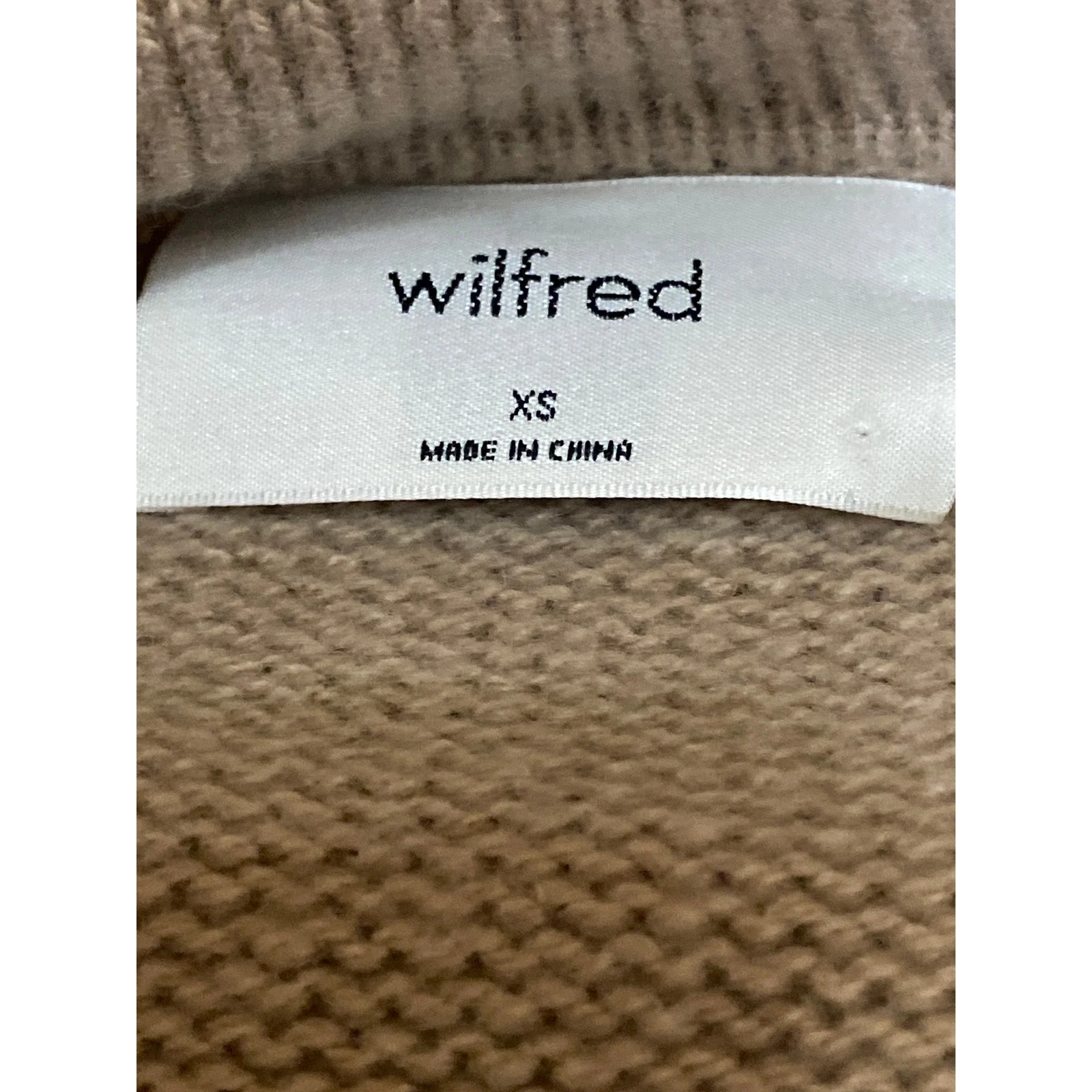 Aritzia Wilfred Luxe 100% Cashmere Clara Womens Brown Long Sleeve Sweater Top XS - Image 5