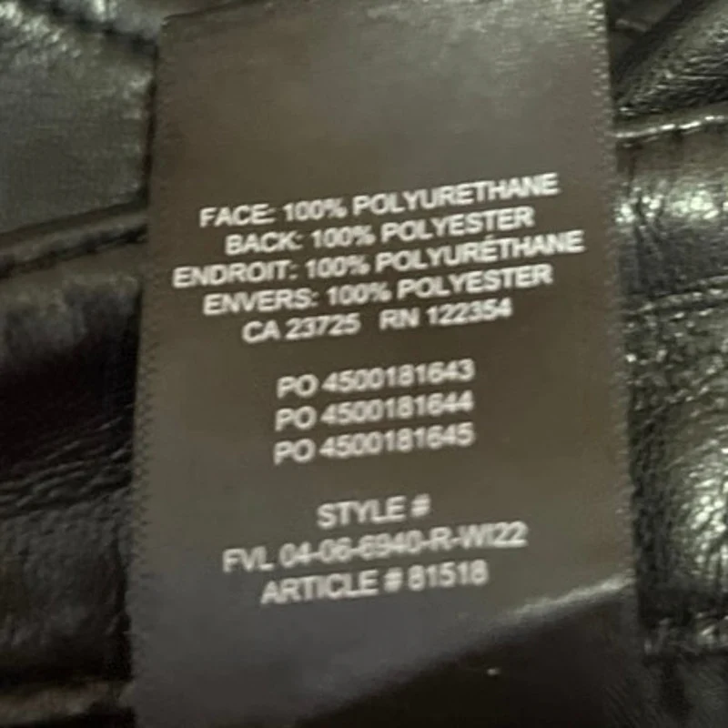 Aritzia Wilfred The Melina Black Faux Leather Vegan Straight Trouser Pants Sz 0 - Image 5
