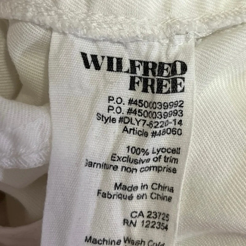 Aritzia Wilfred Valletta White Sleeveless Drawstring Crop Bib Romper Jumpsuit Size XXS - Image 5