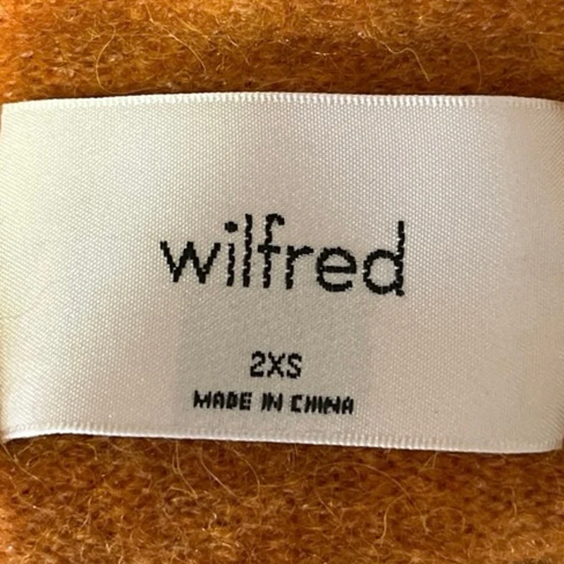 Aritzia Wilfred Women Orange Turtle Neck Long Sleeve Tie at Back Sweater Top 2XS - Image 3