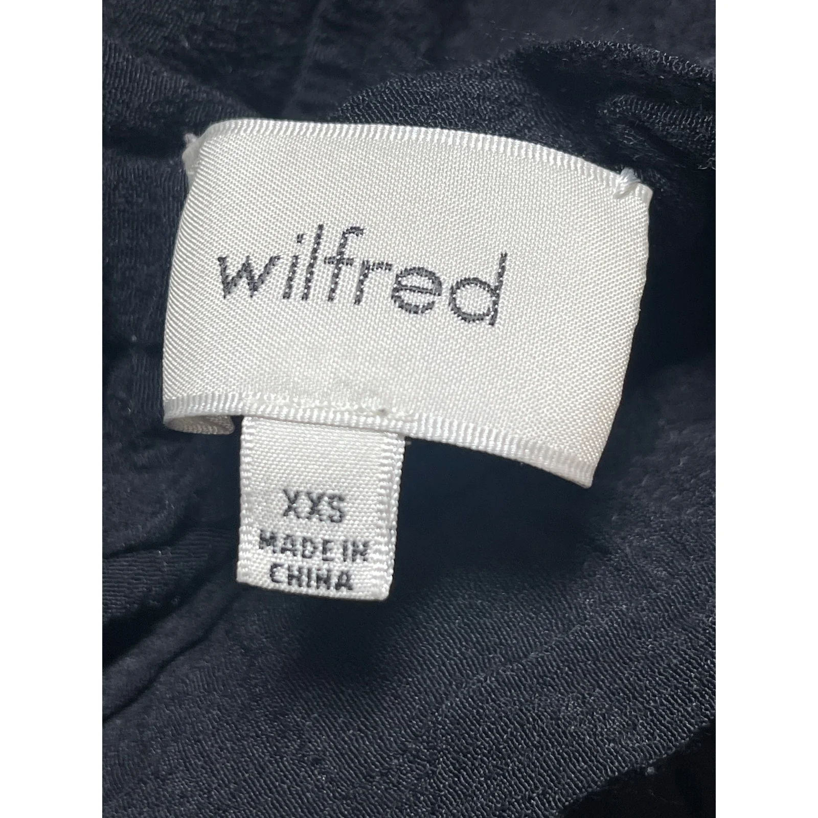 Aritzia Wilfred Women's Black Elastic Waist High Rise Tapered Trouser Pants XXS - Image 3