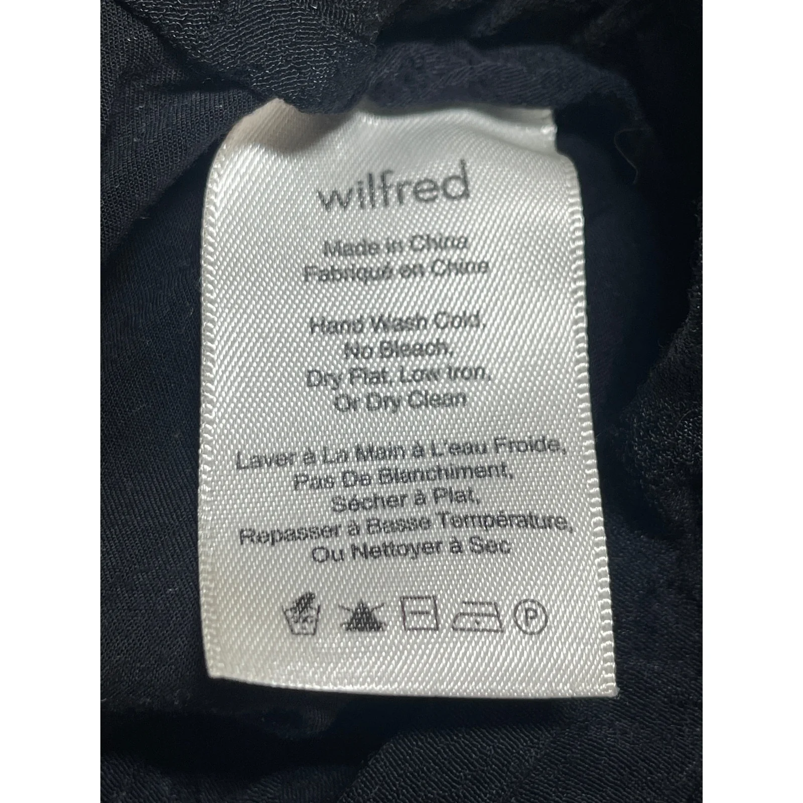 Aritzia Wilfred Women's Black Elastic Waist High Rise Tapered Trouser Pants XXS - Image 4