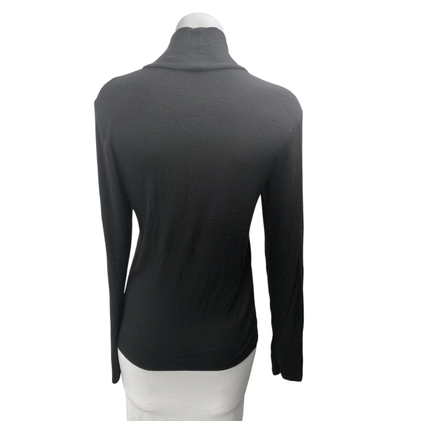 Aritzia Wilfred Women's Black Long Sleeve Turtleneck Pullover Sweater Top Size L - Image 2