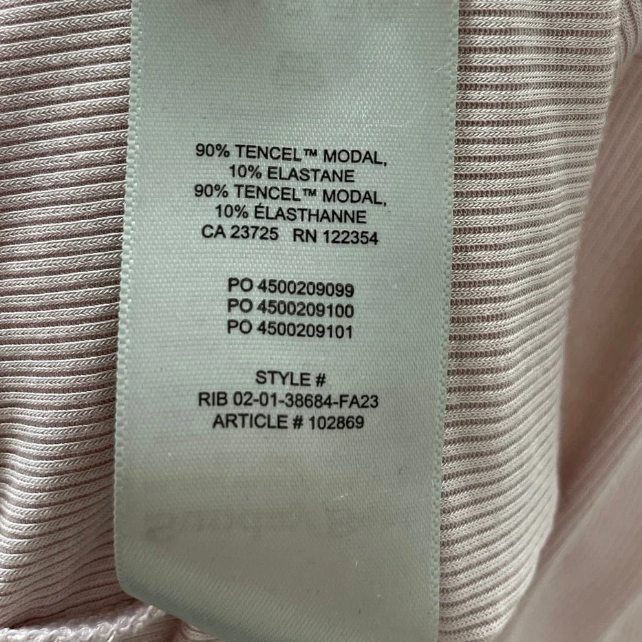 Artizia Sunday Best ReRib Pink Short Sleeve Ribbed Knit Crew Neck T Shirt Top XS - Image 6