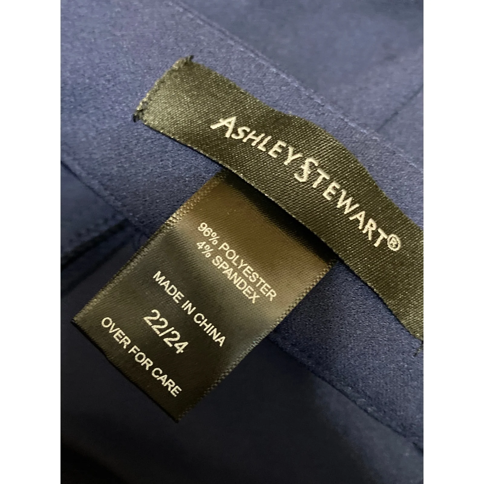 Ashley Stewart Womens Blue High Rise Wide Leg Sailor Trousers Pants Size 22/24 - Image 3